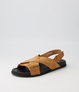 HAYLOW MO DK TAN BLACK SOLE LEATHER SUEDE