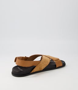 HAYLOW MO DK TAN BLACK SOLE LEATHER SUEDE