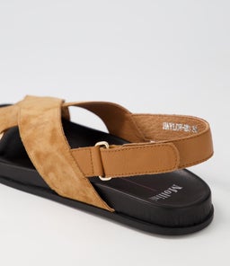 HAYLOW MO DK TAN BLACK SOLE LEATHER SUEDE