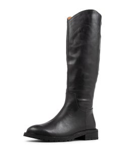 REBEL MO BLACK BLACK HEEL LEATHER