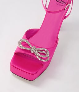 CHARMER MO FUCHSIA SILVER JEWELS SATIN