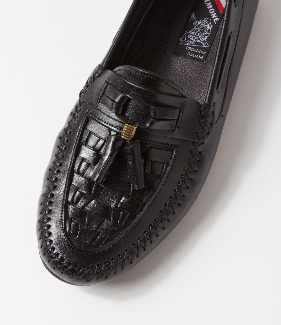 Terra Black Leather Loafers | Shop Online at Williams display picture 3