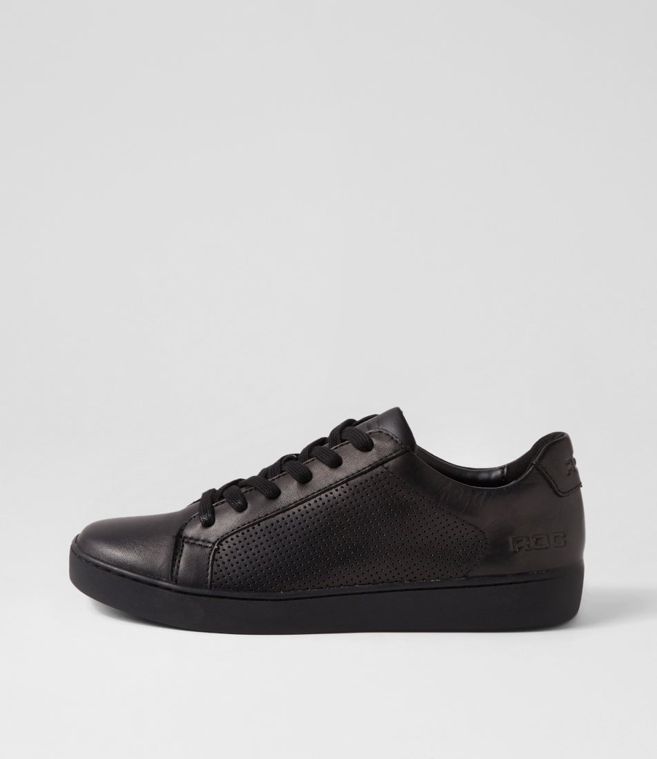 Corfu Black Leather Sneakers Corfu Black Leather Sneakers
