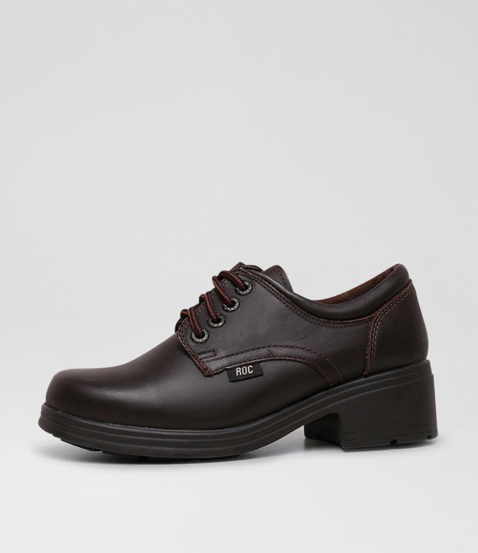 Dakota Senior Brown Smooth Saddle Leather Heeled School Shoes