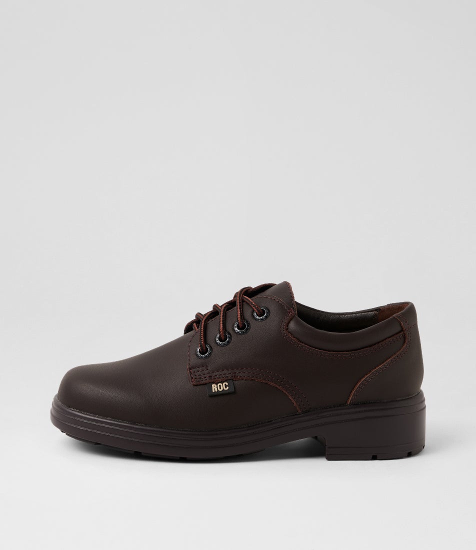 Metro Senior Brown Leather Lace Up School Shoes