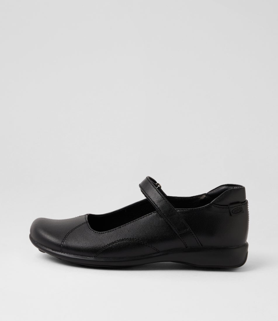 Madras 2 Senior Black Leather School Shoes