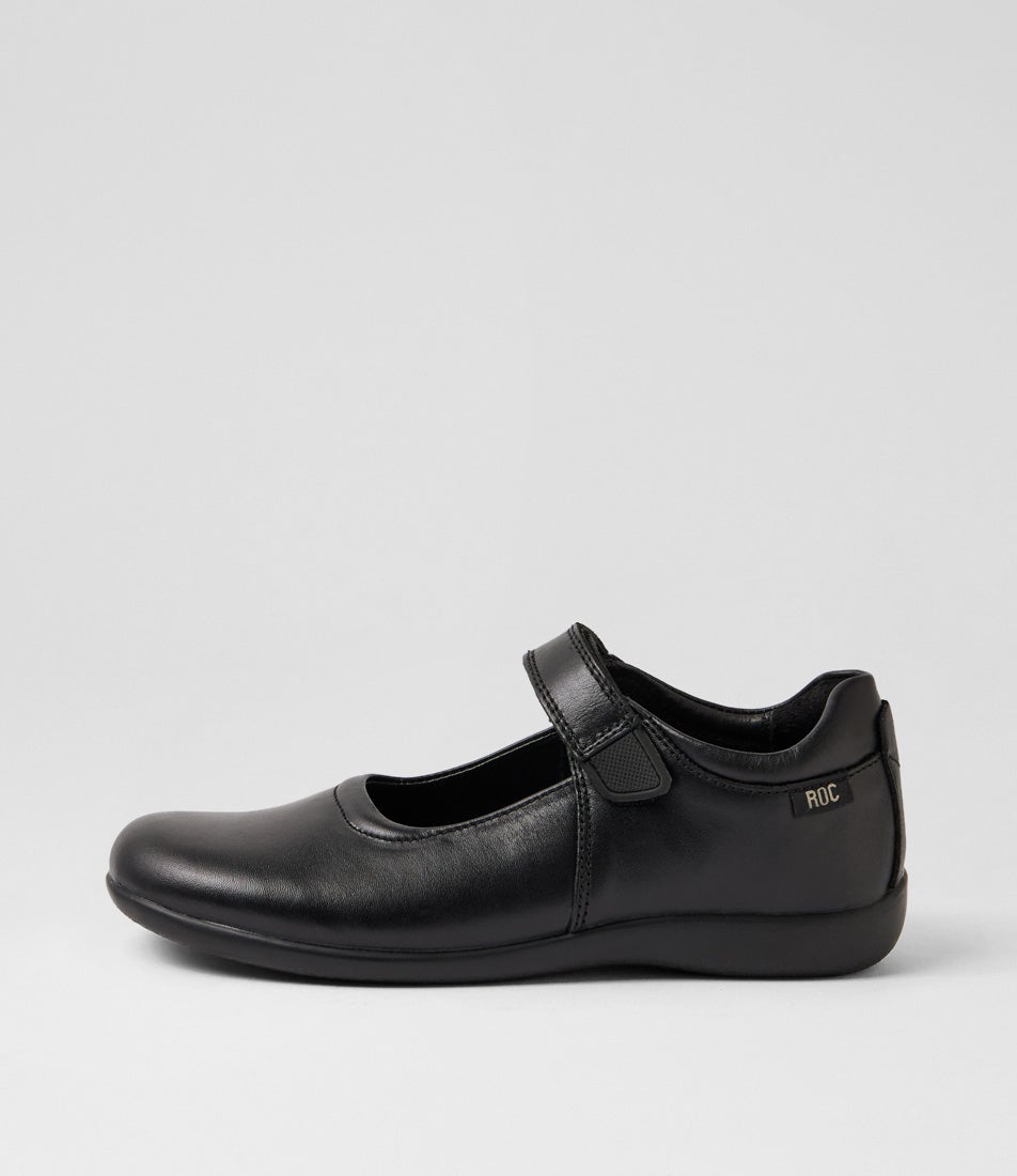 Juliette Youth Black Leather School Shoes