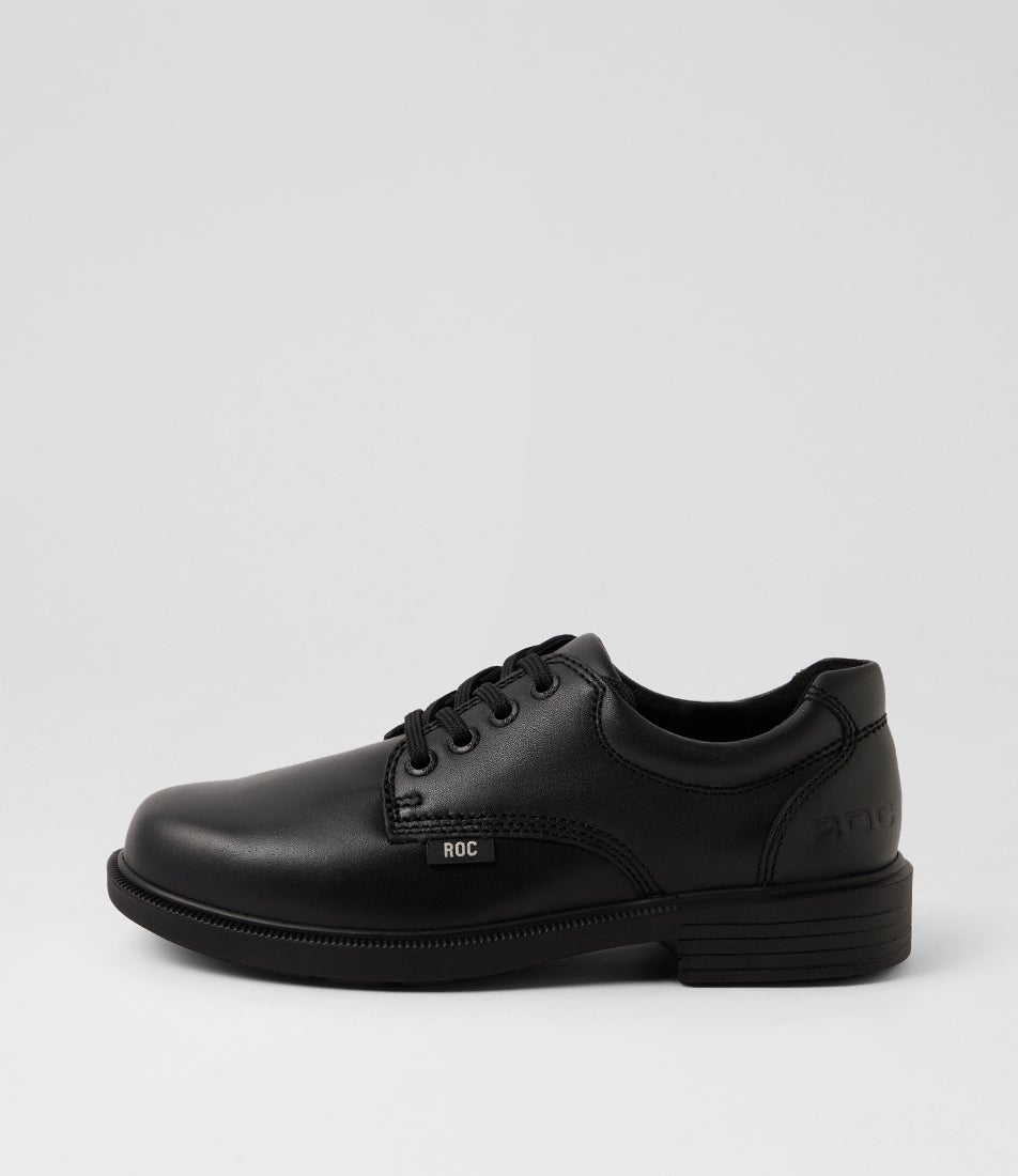Rockford Youth Black Leather School Shoes