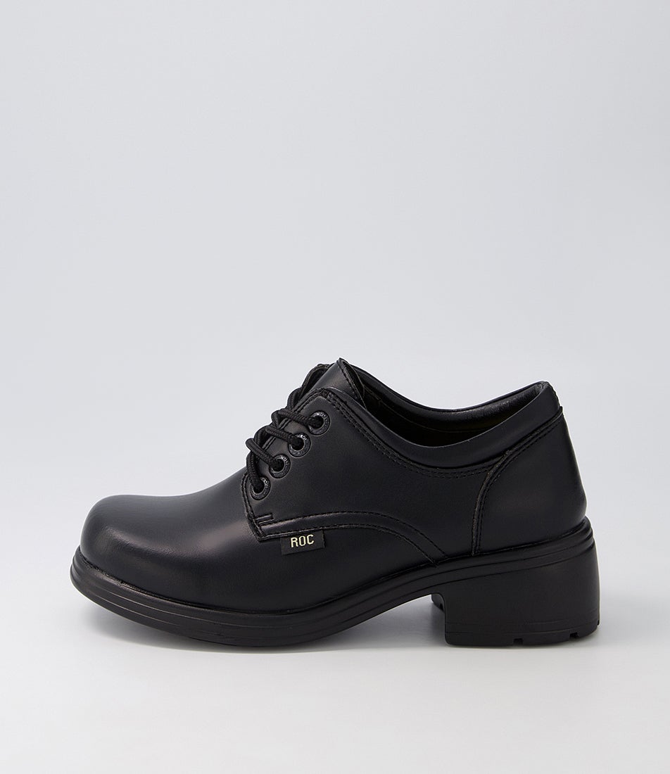 Dakota V Senior Black Vegan Heeled School Shoes Dakota V Senior Black Vegan Heeled School Shoes