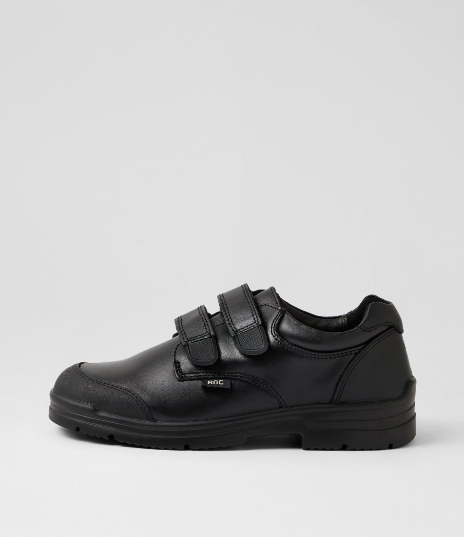 Rapp Youth Black Leather School Shoes