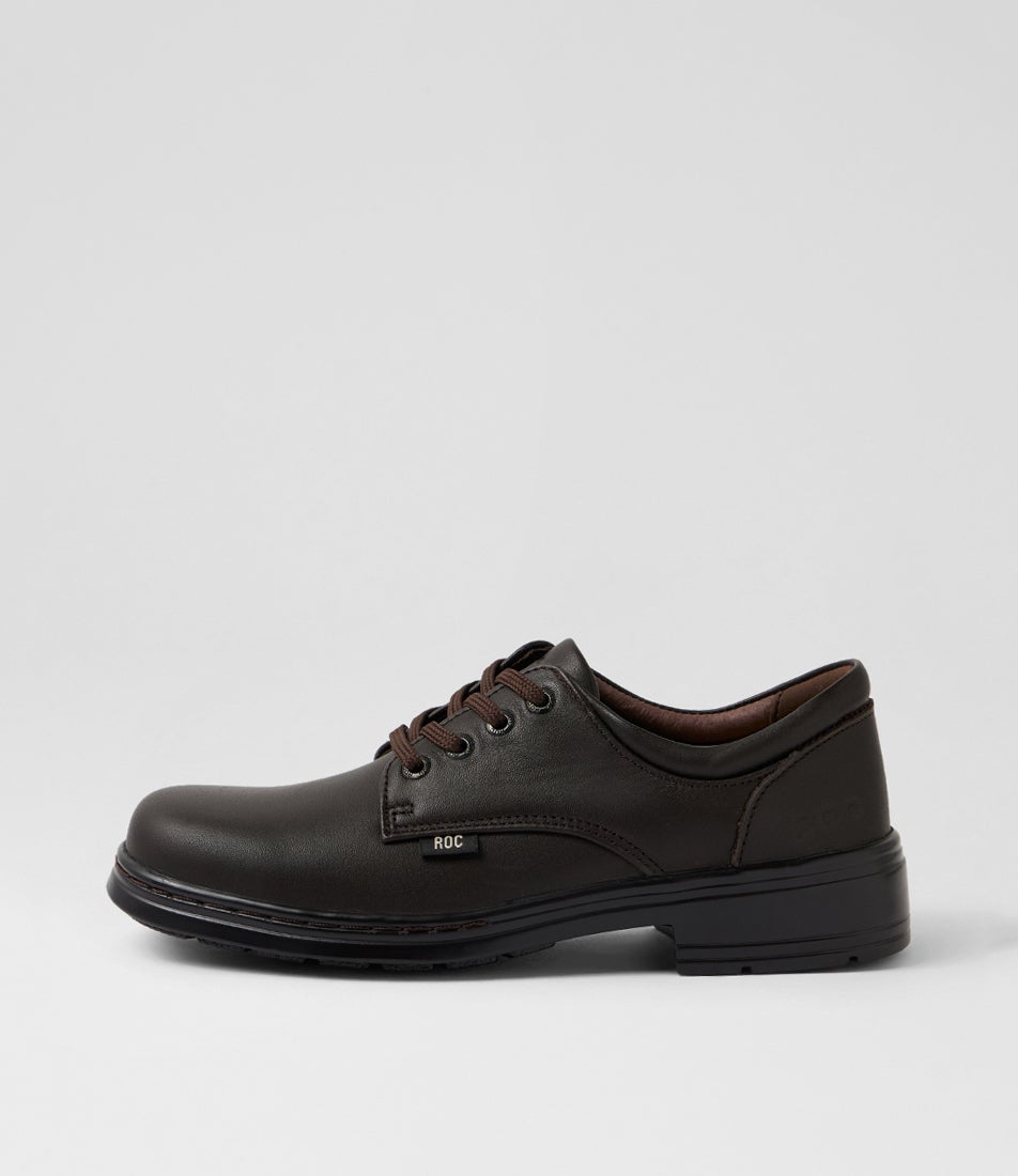 Larrikin Youth Brown Leather Lace Up Flats