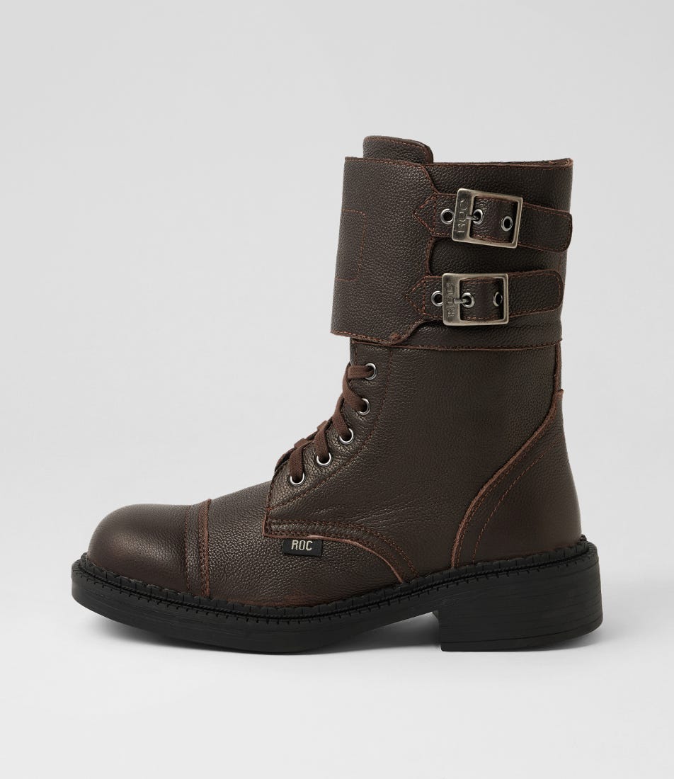 Hudson Choc Grain Leather Ankle Boots