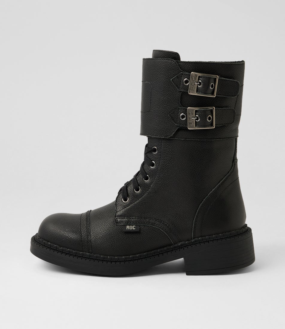 Hudson Black Grain Leather Ankle Boots Hudson Black Grain Leather Ankle Boots