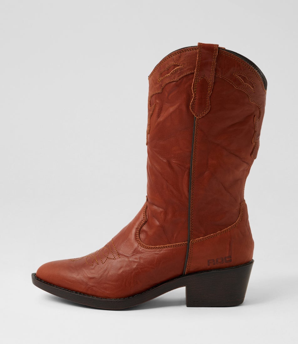 Indio Tan Vintage Leather Calf Boots