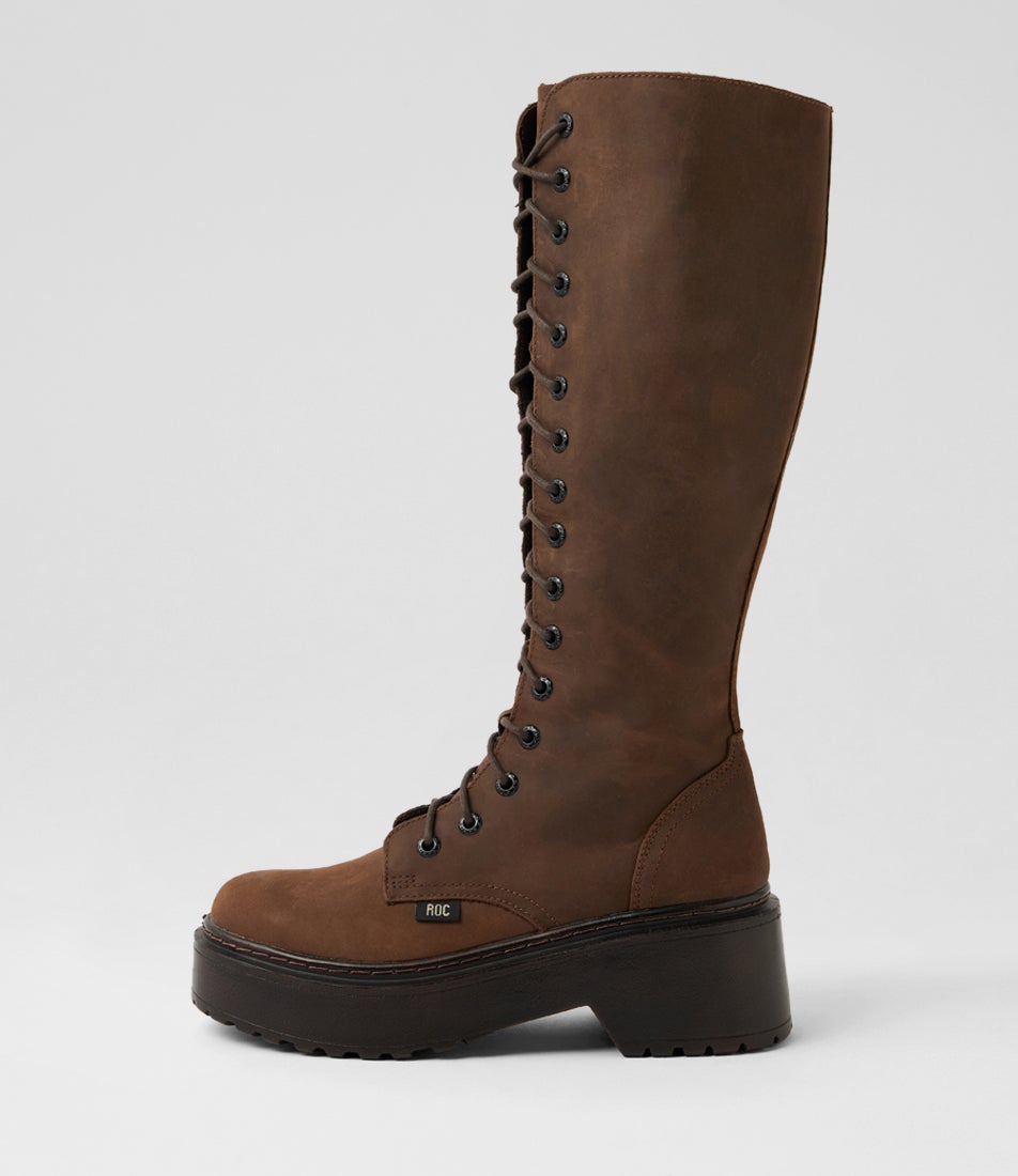 Tulsa Brown Leather Knee High Boots