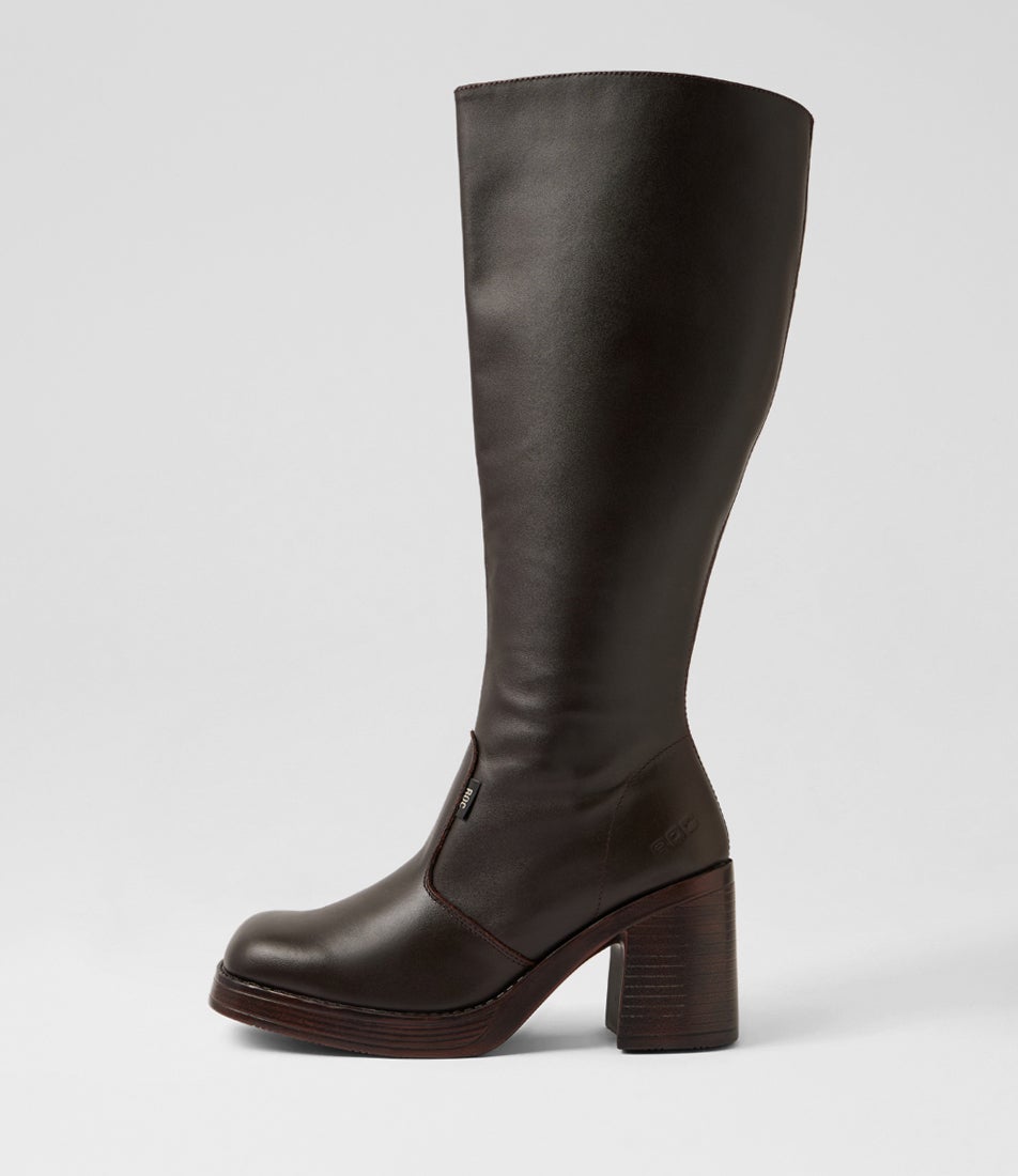 Idaho Wide Calf Brown Leather Knee High Boots Idaho Wide Calf Brown Leather Knee High Boots