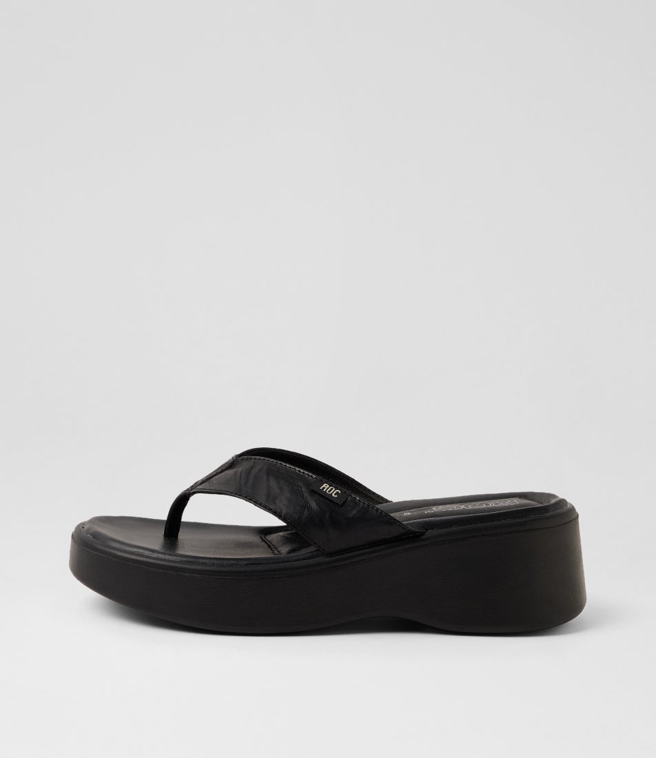Sadie Black Vintage Leather Sandals