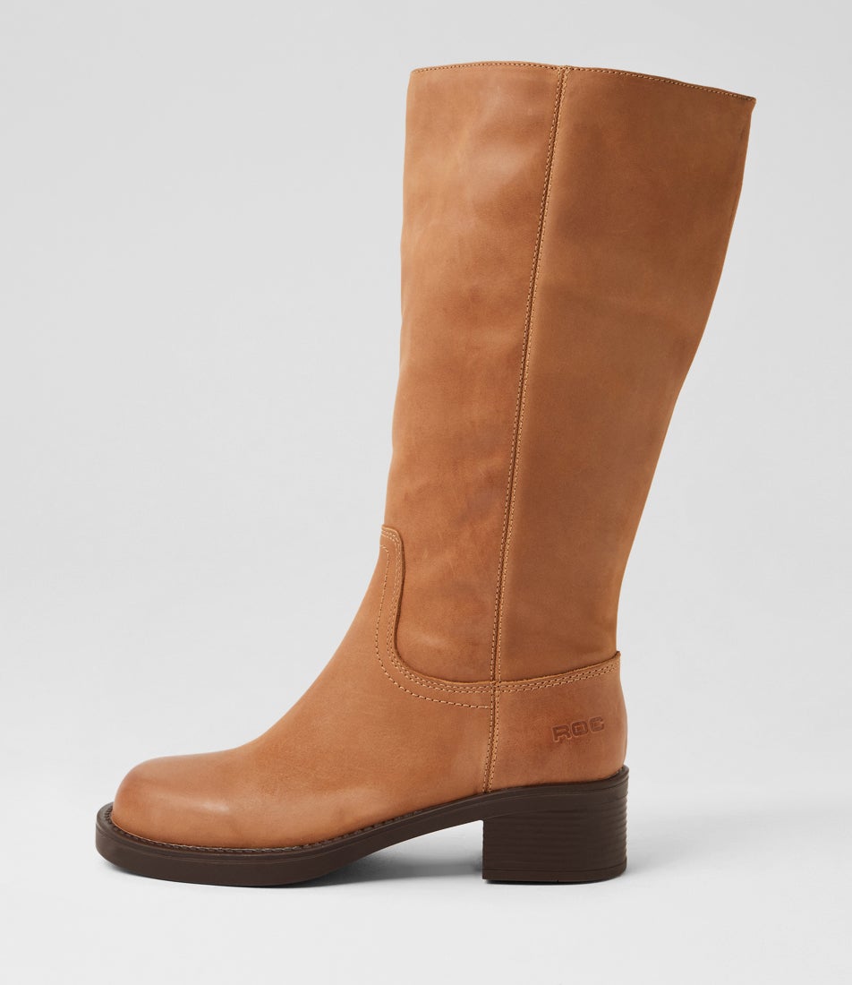 Ridge Tan Leather Knee High Boots Ridge Tan Leather Knee High Boots