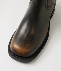 ROCCO RC BROWN RUB LEATHER