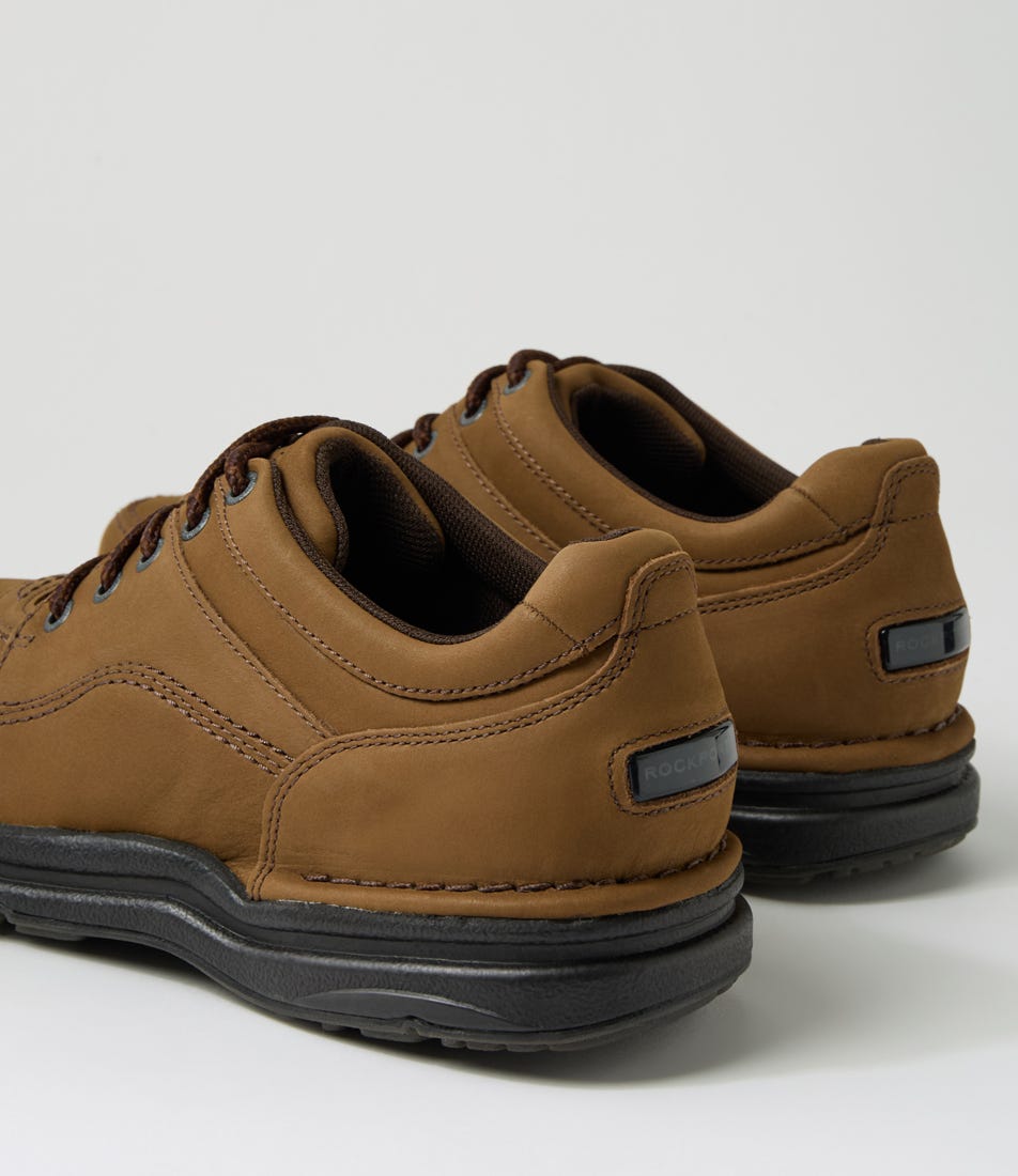 World Tour Classic Mens Chocolate Nubuck Lace Up Shoes display picture 2