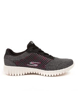 16704 GO WALK SMART INFLU SK BLACK HOT PINK MESH