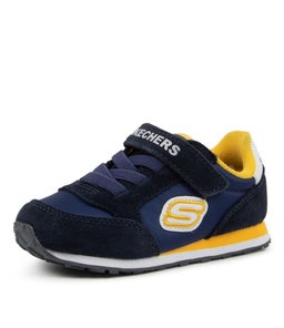97366N RETRO SNEAKS G TOT SK NAVY GOLD SMOOTH