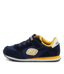 97366N RETRO SNEAKS G TOT SK NAVY GOLD SMOOTH