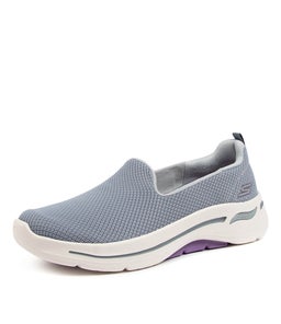 124401 GO WALK ARCH FIT G SK GREY LAVENDER MESH