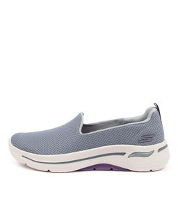 124401 GO WALK ARCH FIT G SK GREY LAVENDER MESH