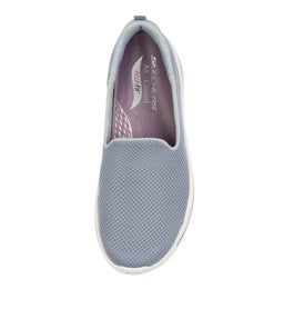 124401 GO WALK ARCH FIT G SK GREY LAVENDER MESH