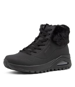 167274 UNO RUGGED FALL AIR SK BLACK BLACK FAUX FUR