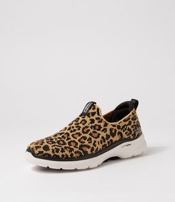 124527 GO WALK 6 WILD LYNX SK LEOPARD TEXTILE