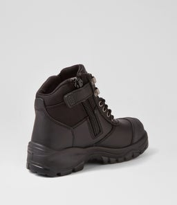 COMP TOE WORK BOOT SK BLACK LEATHER MESH