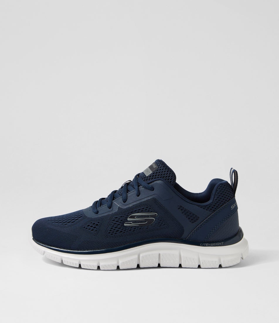 Track Broader Navy Mesh Sneakers