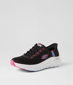 150066 ARCH FIT 2.0 SK BLACK HOT PINK TEXTILE