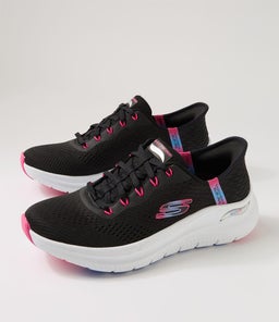 150066 ARCH FIT 2.0 SK BLACK HOT PINK TEXTILE