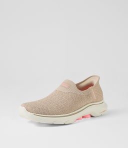 GO WALK 7 SPRINGTIME SK TAUPE KNIT
