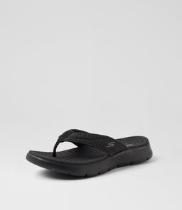 GO WALK FLEX SANDAL IMPRESS SK BLACK BLACK TEXTILE