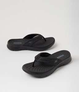 GO WALK FLEX SANDAL IMPRESS SK BLACK BLACK TEXTILE