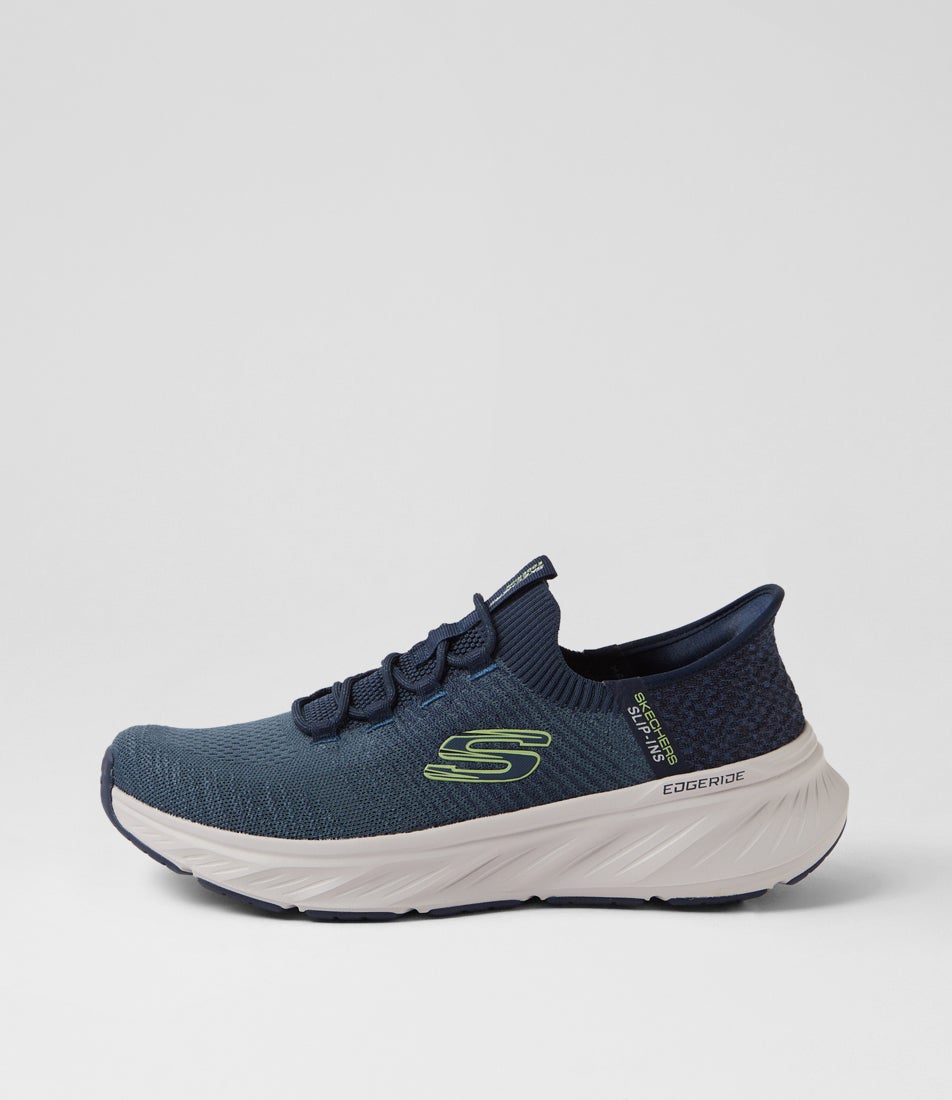 Edgeride Raygo Navy Lime Knit Sneakers Edgeride Raygo Navy Lime Knit Sneakers