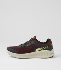 GO WALK NOW M SK BURGUNDY MESH