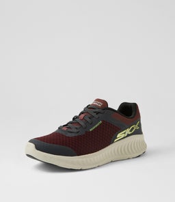 GO WALK NOW M SK BURGUNDY MESH