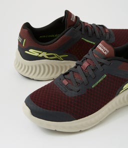 GO WALK NOW M SK BURGUNDY MESH