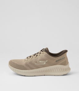 Go Walk Now Lace Khaki Knit Sneakers Go Walk Now Lace Khaki Knit Sneakers