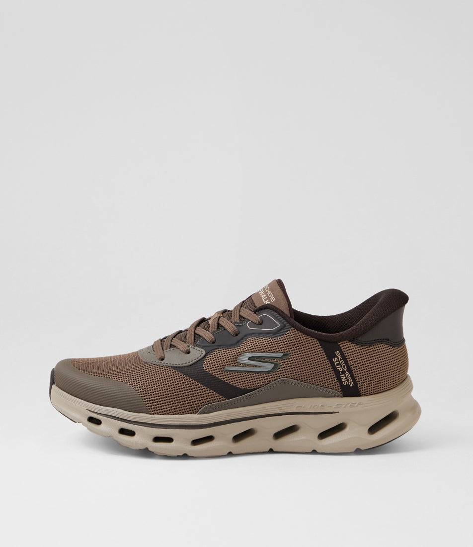 Go Walk Glide-Step 2 Zac Dark Taupe Fabric Sneakers Go Walk Glide-Step 2 Zac Dark Taupe Fabric Sneakers