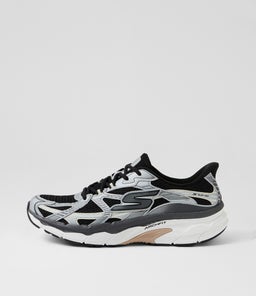 GO RUN ARCH FIT2 SK BLACK GREY MESH SMOOTH