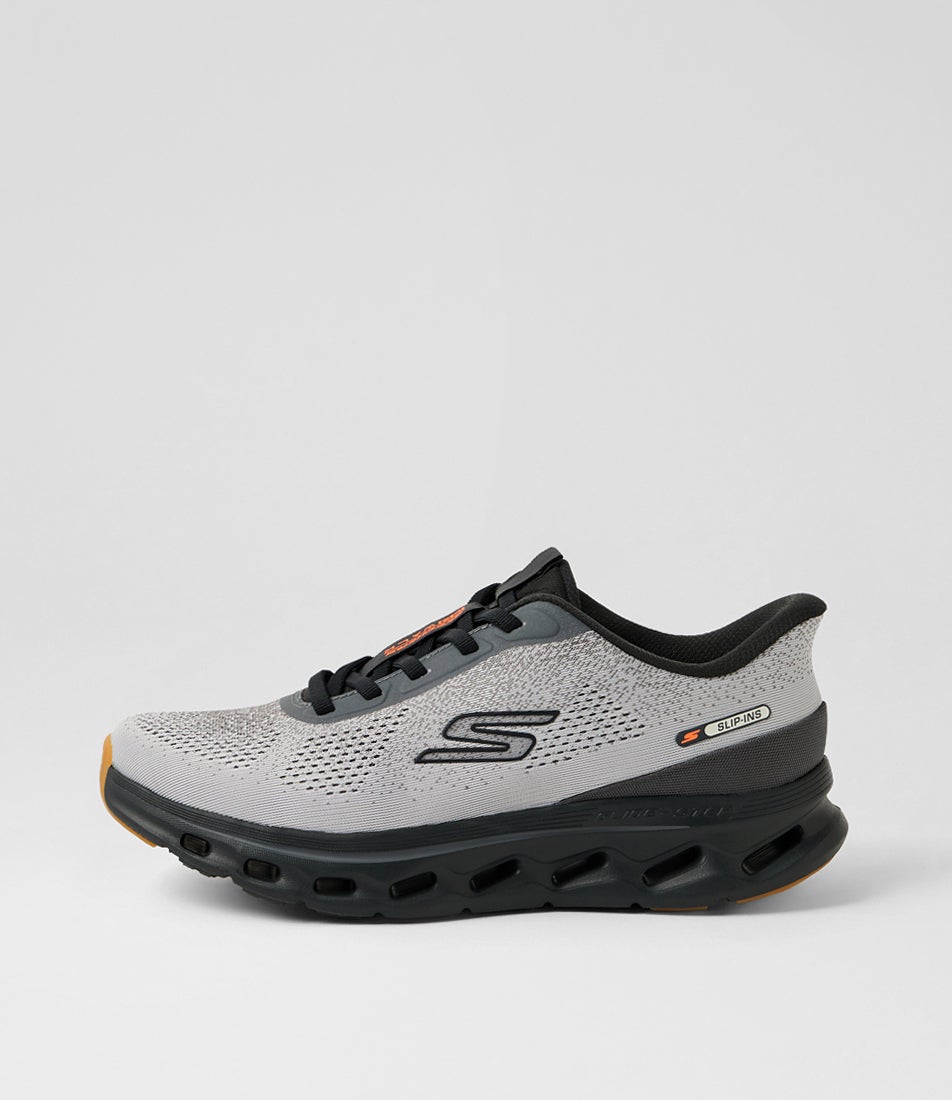 Go Walk Glide Step 2 Maser Grey Black Fabric Sneakers Go Walk Glide Step 2 Maser Grey Black Fabric Sneakers