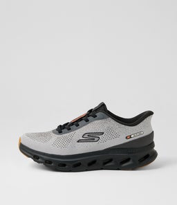Go Walk Glide Step 2 Maser Grey Black Fabric Sneakers Go Walk Glide Step 2 Maser Grey Black Fabric Sneakers