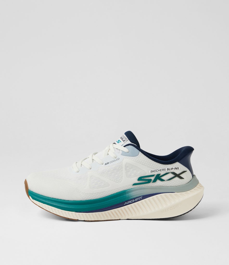 Go Walk Max Cushioning Arch Fit White Multi Fabric Sneakers Go Walk Max Cushioning Arch Fit White Multi Fabric Sneakers