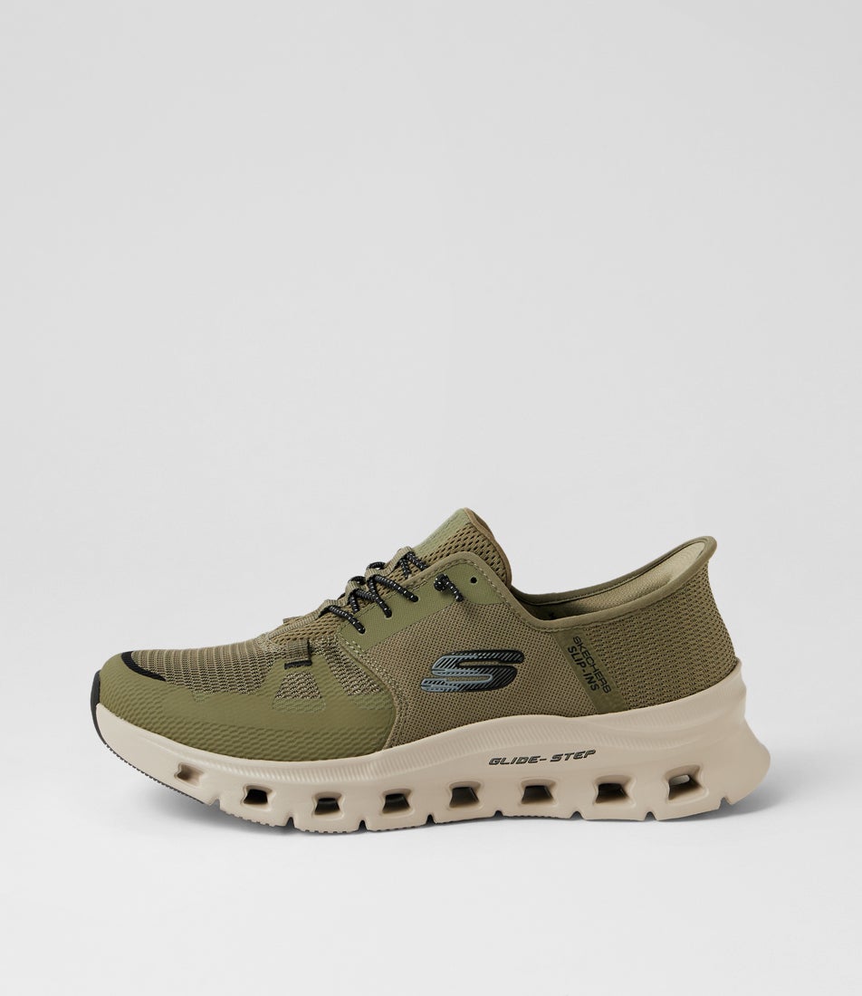 Glide-Step Pro Slip Ins Olive Black Sneakers Glide-Step Pro Slip Ins Olive Black Sneakers